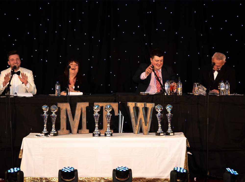 Judges at a Corn Exchange event.