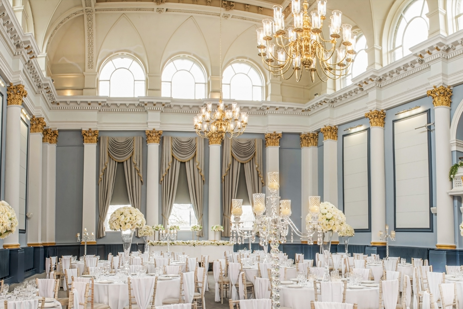 The main wedding room at the Corn Exchange.