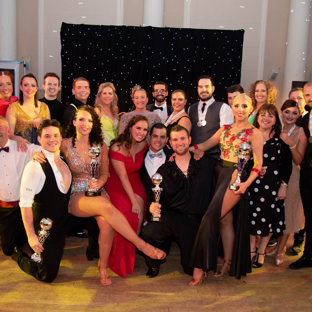 A group photo at the Corn Exchange.