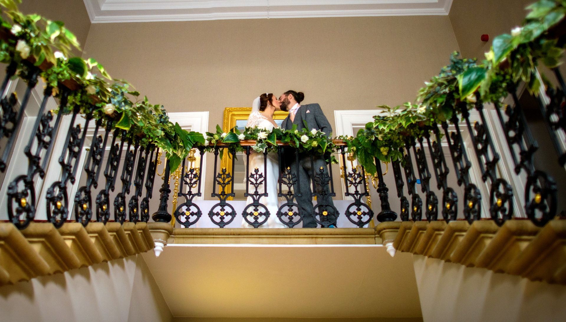 A bride and groom.